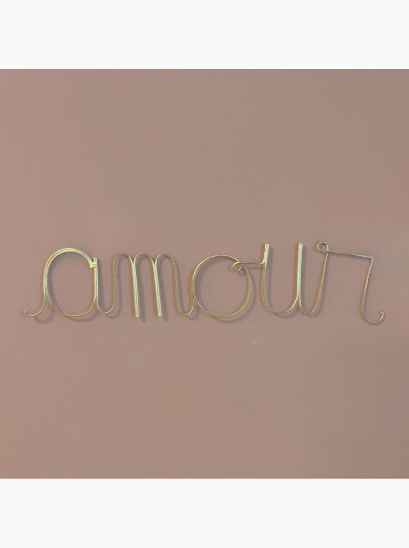 Palavra em fio de latão dourado "amour Dourado/Ouro - Kiabi
