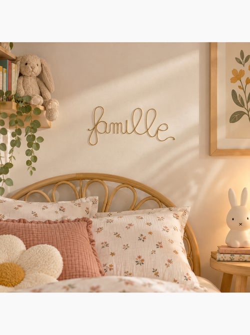Palavra em fio de latão dourado "família - Kiabi