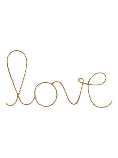 Palavra em fio de latão dourado "love - Kiabi
