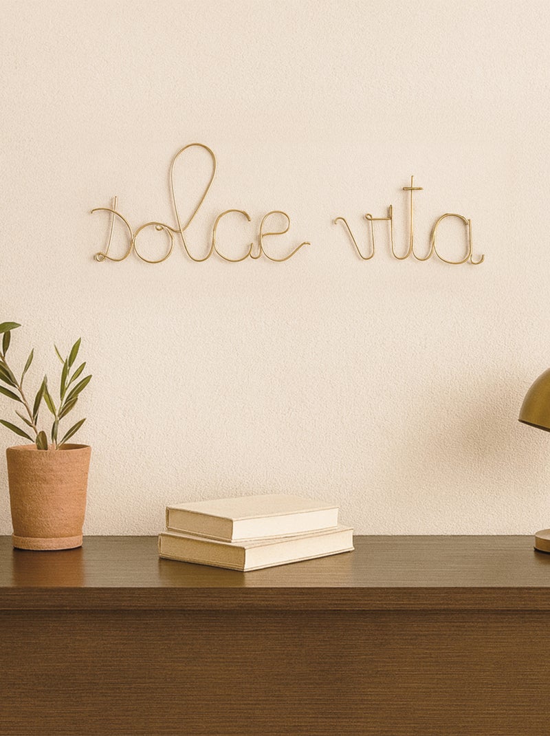 Palavra em latão "dolce vita Dourado - Kiabi