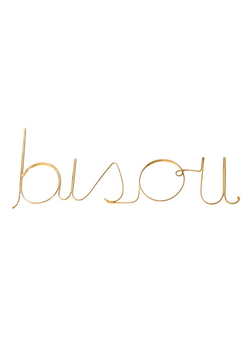 Palavra fio de latão dourado "bisou - Kiabi