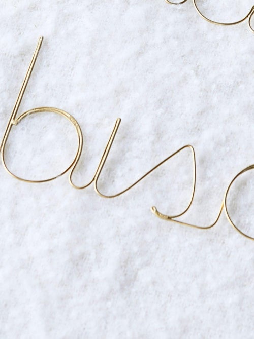 Palavra fio de latão dourado "bisou - Kiabi