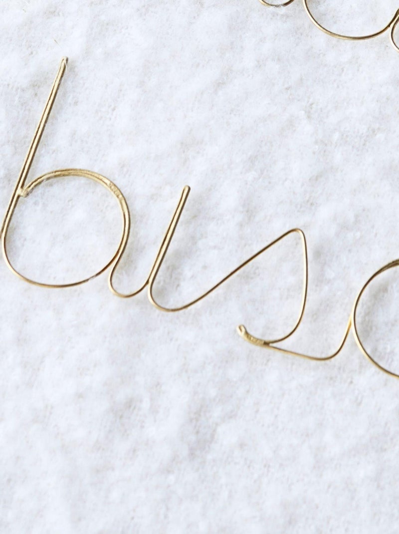 Palavra fio de latão dourado "bisou Dourado/Ouro - Kiabi