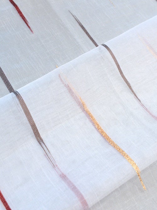 Pano de algodão às riscas jacquard - Kiabi