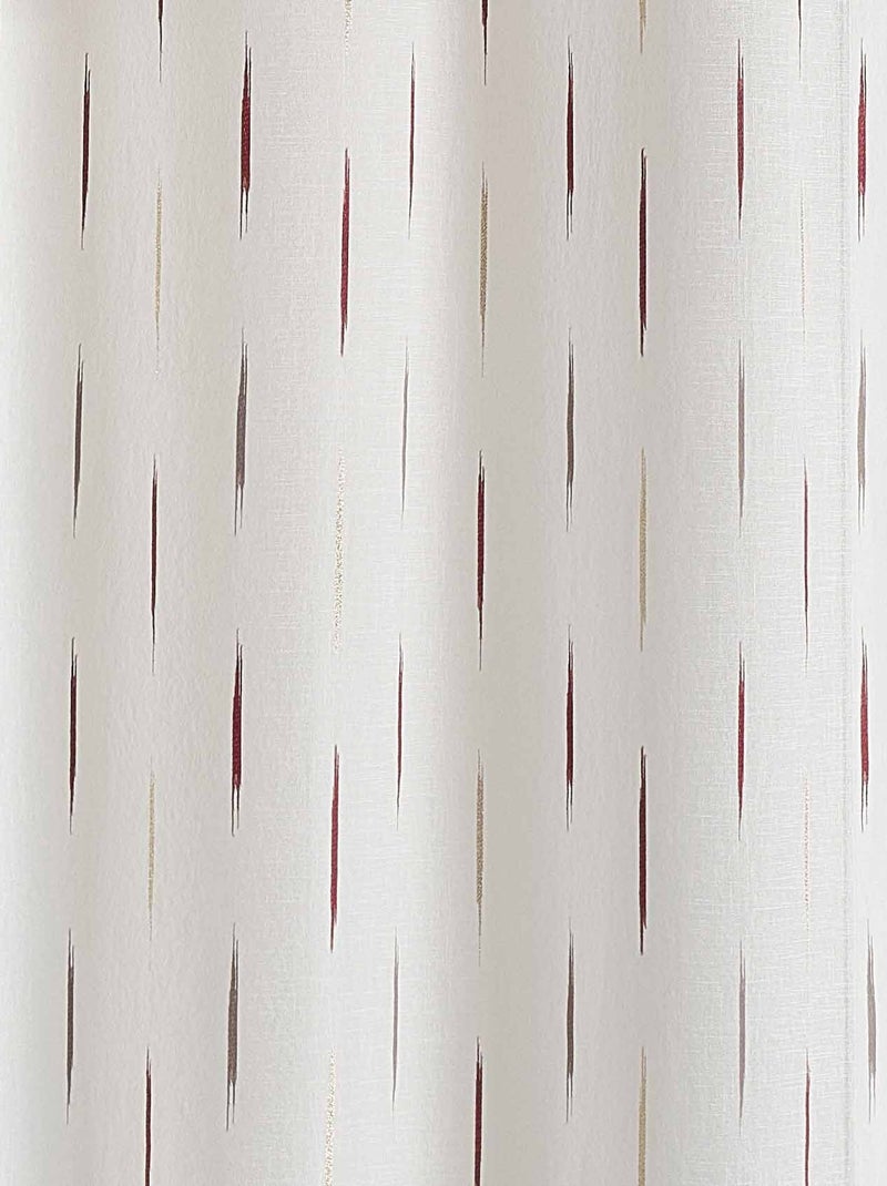 Pano de algodão às riscas jacquard Bordô - Kiabi