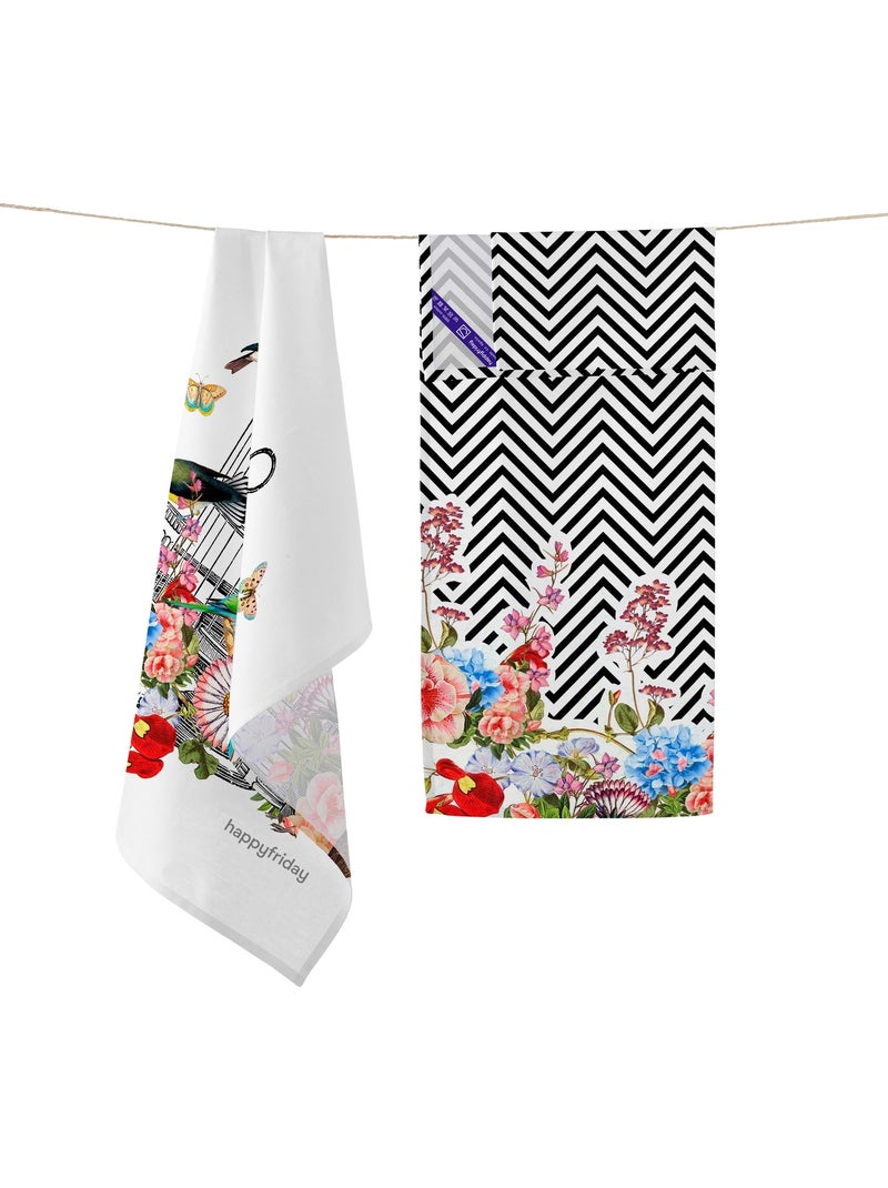 Pano de cozinha 2 un. Hanging garden "Happyfriday" Multicolorido - Kiabi