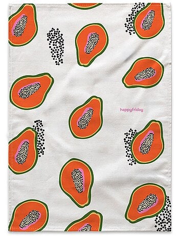 Pano de cozinha 2 un. Papaya fruit "happyfriday