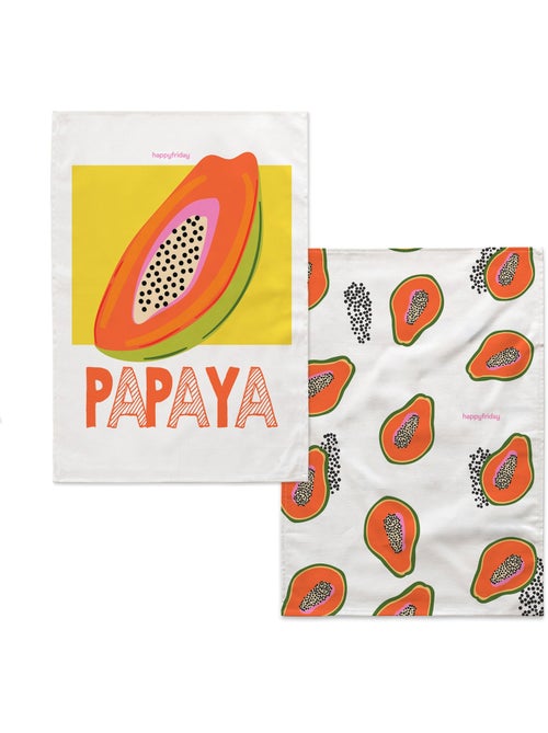 Pano de cozinha 2 un. Papaya fruit "happyfriday" - Kiabi Pano de cozinha 2 un. Papaya fruit "happyfriday" - Kiabi