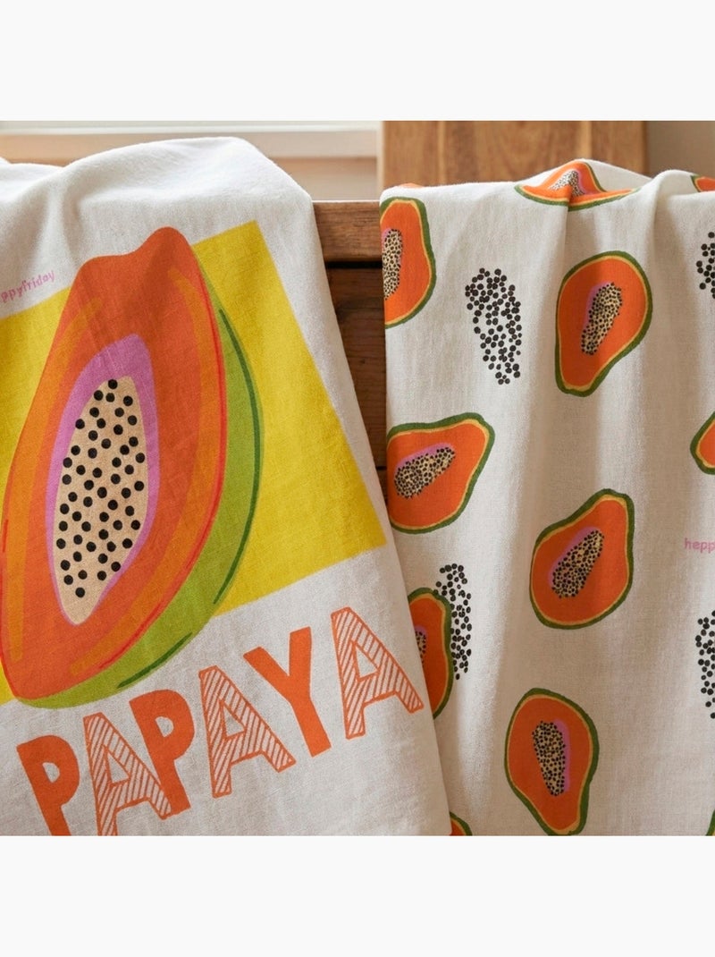 Pano de cozinha 2 un. Papaya fruit "Happyfriday" Multicolorido - Kiabi