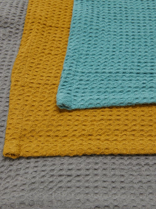 Pano de cozinha retangular em ninho de abelha - Kiabi