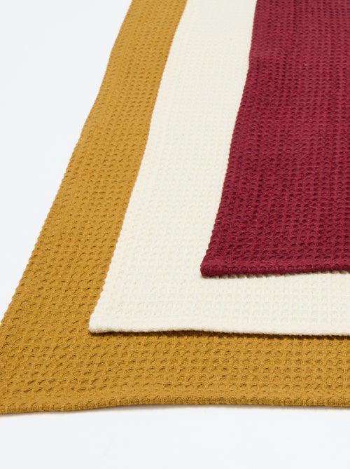 Pano de cozinha retangular em ninho de abelha - Kiabi