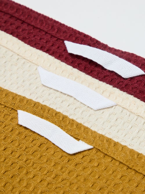 Pano de cozinha retangular em ninho de abelha - Kiabi