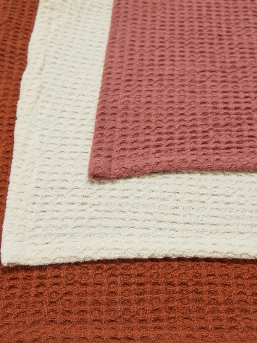 Pano de cozinha retangular em ninho de abelha - Kiabi