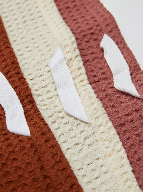 Pano de cozinha retangular em ninho de abelha - Kiabi