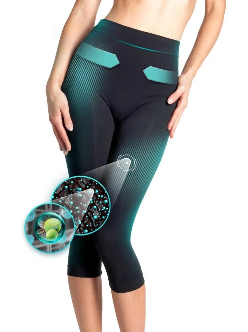 Pantacourt conforto emagrecedor Preto Preto - Kiabi