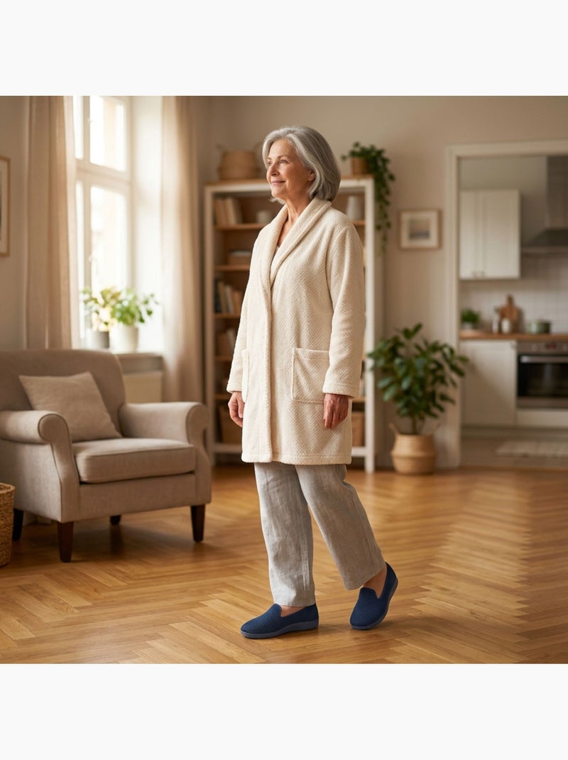 Pantufa charentaise mulher mesh respirável ozabi espanha Azul-marinho - Kiabi