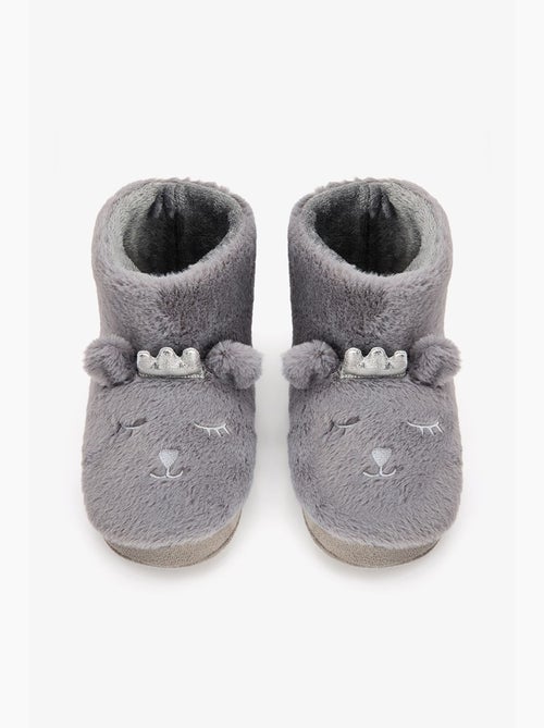 Pantufa de casa softy com bordado de animal penti - Kiabi Pantufa de casa softy com bordado de animal penti - Kiabi