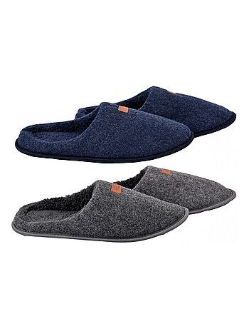 Pantufa homem camurça pack de 2