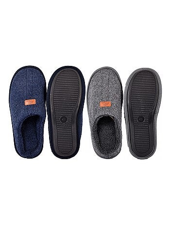 Pantufa homem camurça pack de 2