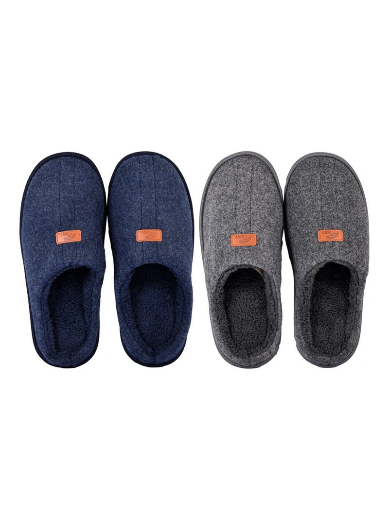 Pantufa homem camurça pack de 2 Multicolorido - Kiabi