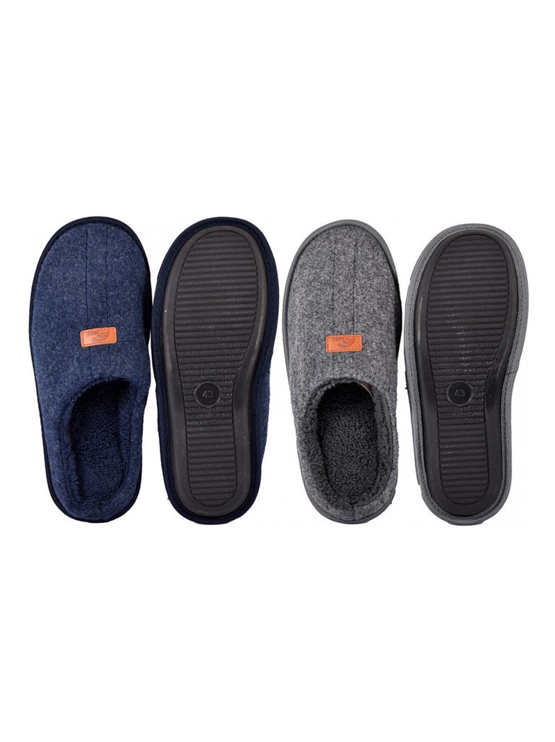 Pantufa homem camurça pack de 2 Multicolorido - Kiabi