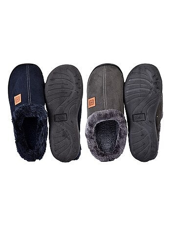 Pantufa homem camurça pack de 2