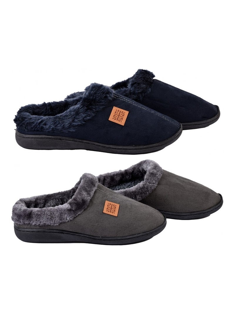 Pantufa homem camurça pack de 2 Multicolorido - Kiabi