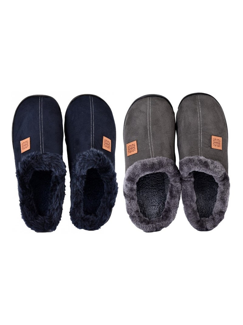 Pantufa homem camurça pack de 2 Multicolorido - Kiabi
