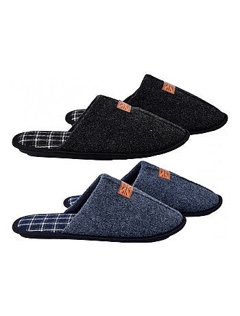 Pantufa homem camurça pack de 2