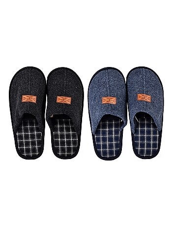 Pantufa homem camurça pack de 2