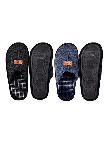 Pantufa homem camurça pack de 2
