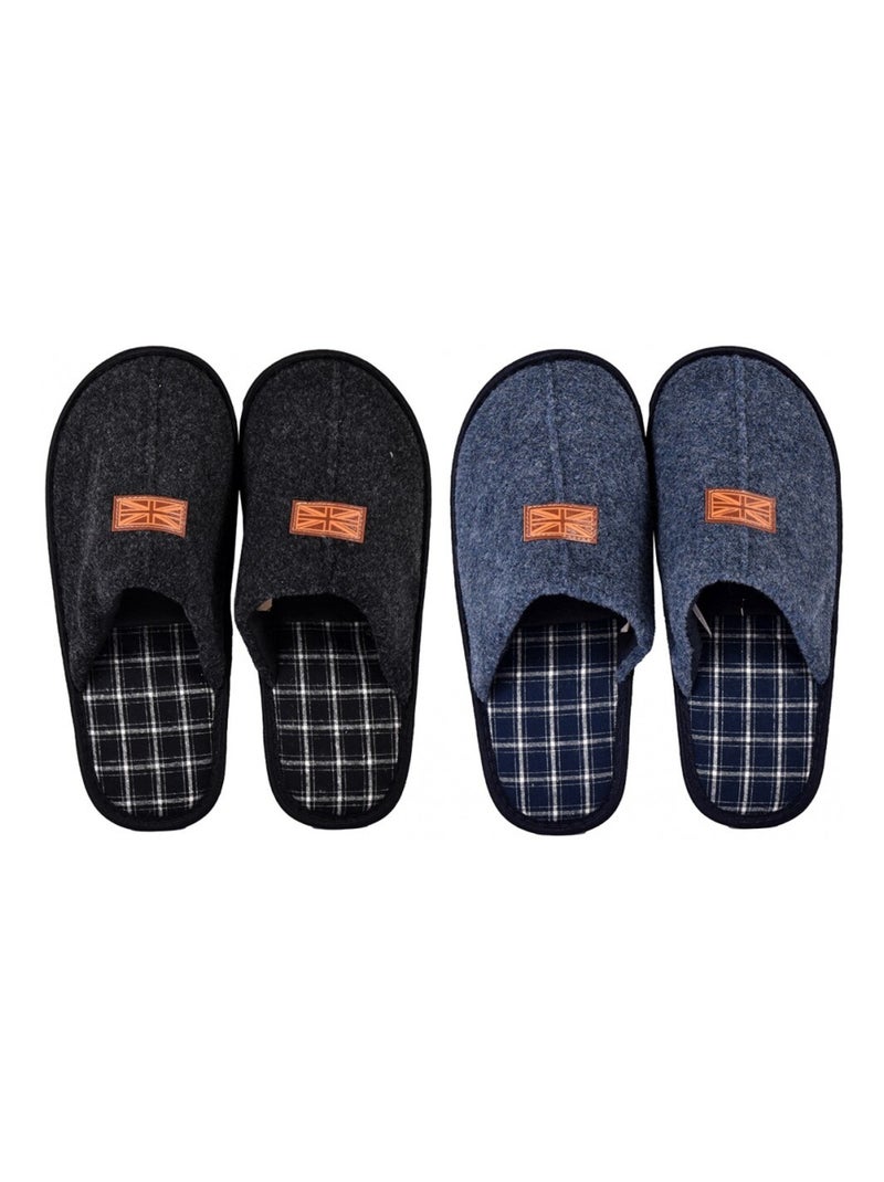 Pantufa homem camurça pack de 2 Multicolorido - Kiabi