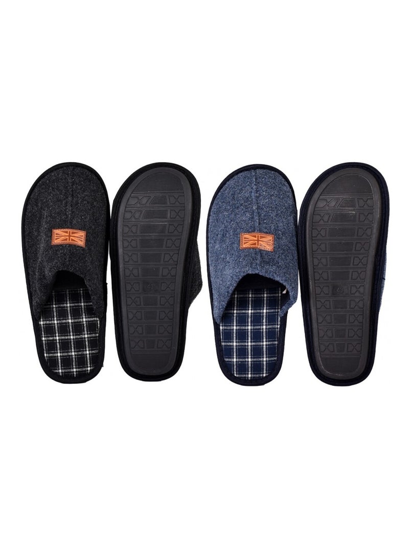 Pantufa homem camurça pack de 2 Multicolorido - Kiabi