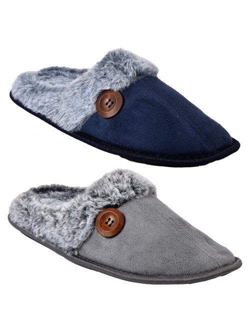 Pantufa homem camurça pack de 2 - Kiabi Pantufa homem camurça pack de 2 - Kiabi