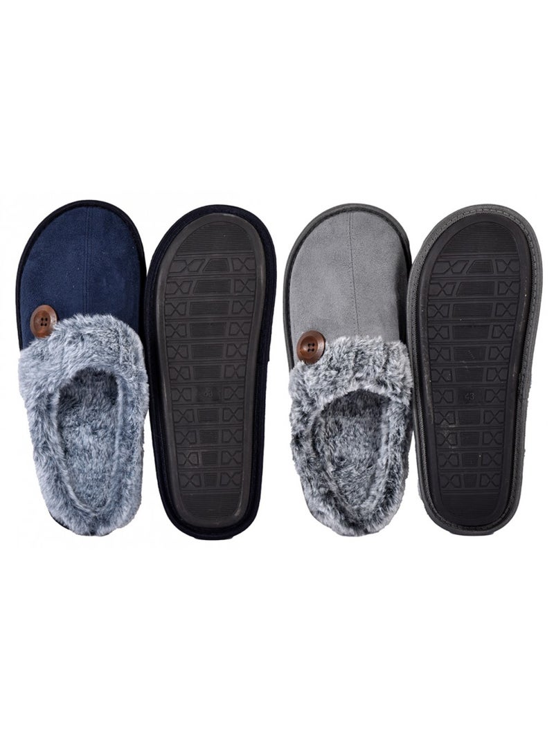 Pantufa homem camurça pack de 2 Multicolorido - Kiabi