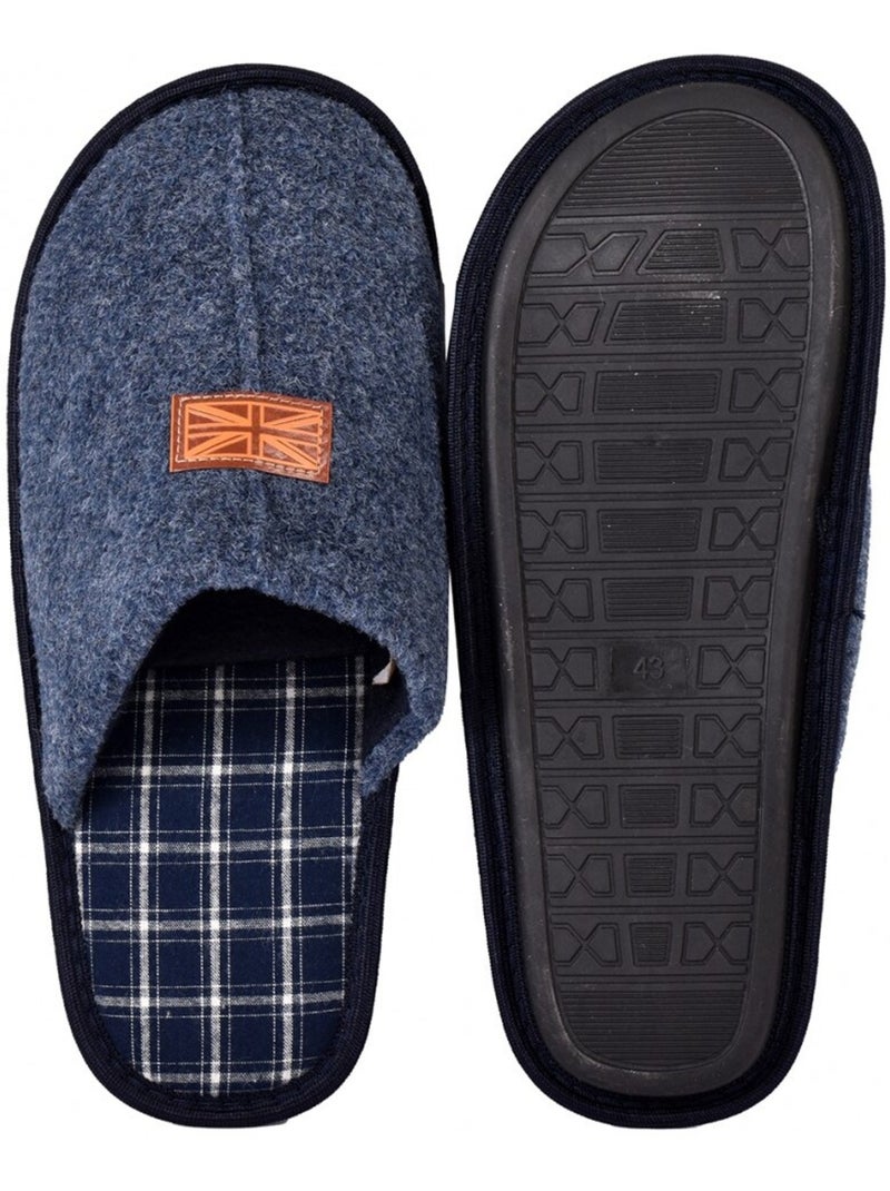 Pantufa homem camurça suedine Azul-marinho - Kiabi