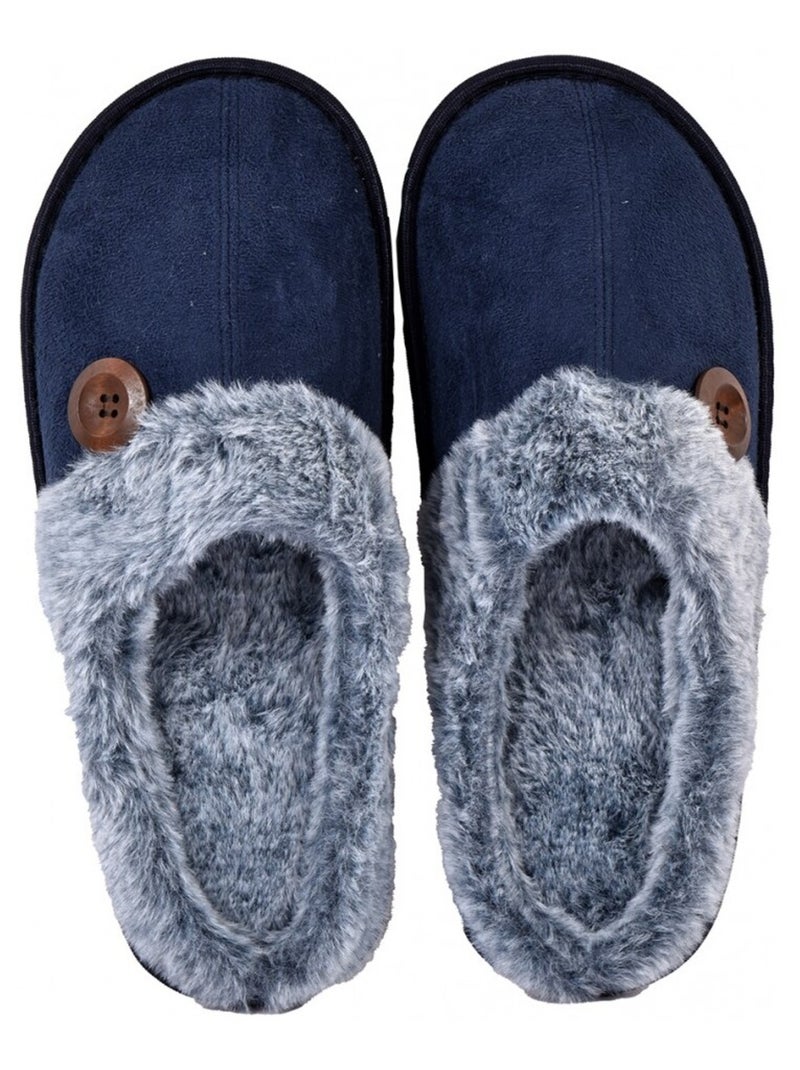 Pantufa homem camurça suedine Azul-marinho - Kiabi