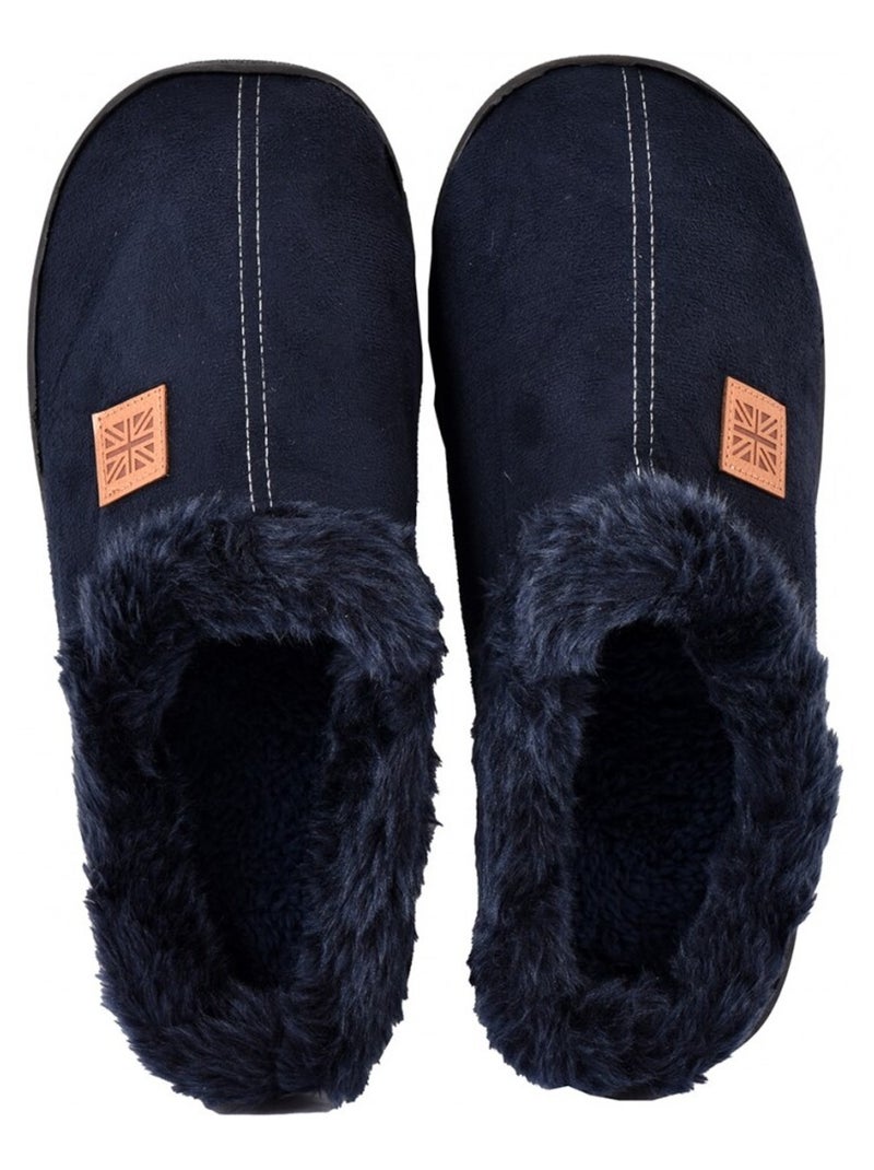 Pantufa homem camurça suedine Azul-marinho - Kiabi