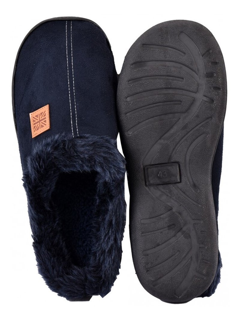 Pantufa homem camurça suedine Azul-marinho - Kiabi