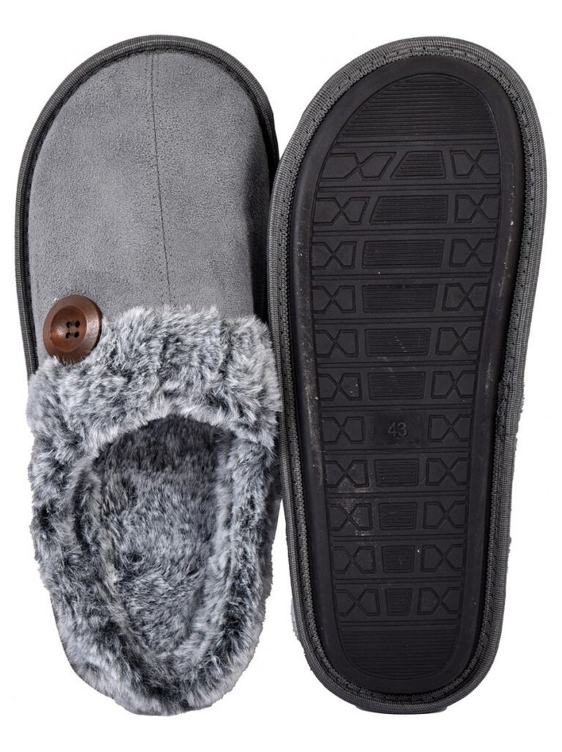 Pantufa homem camurça suedine Cinza - Kiabi