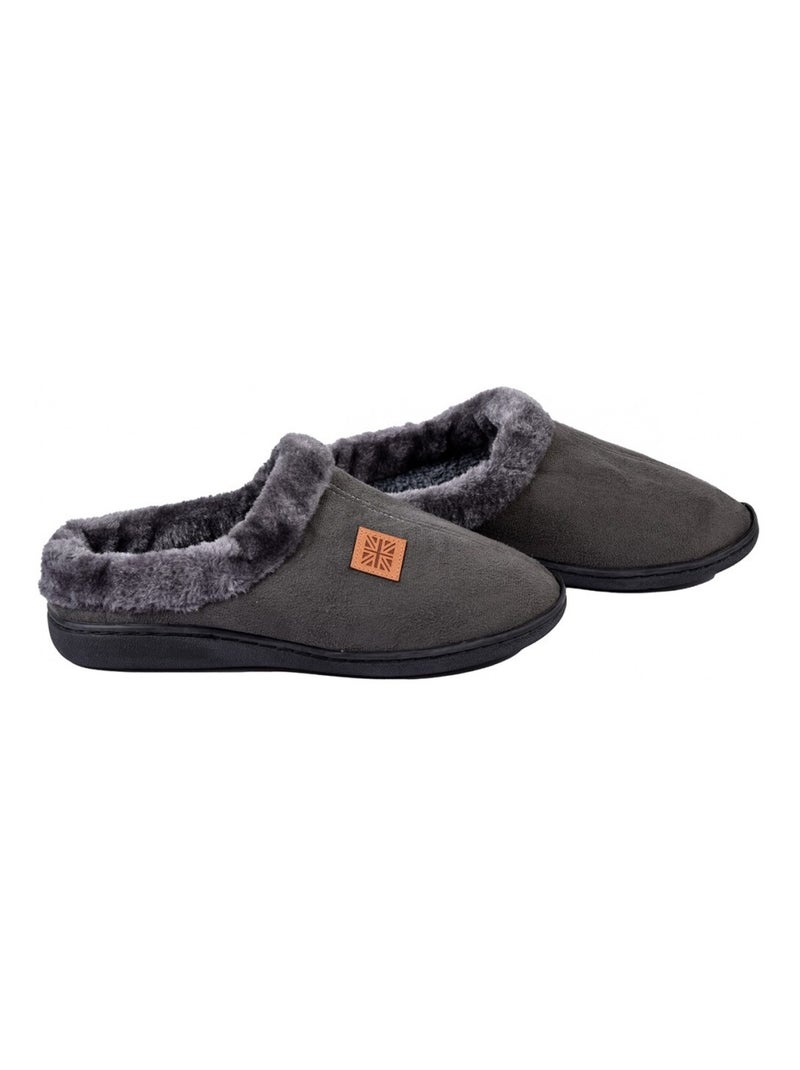 Pantufa homem camurça suedine Cinza - Kiabi