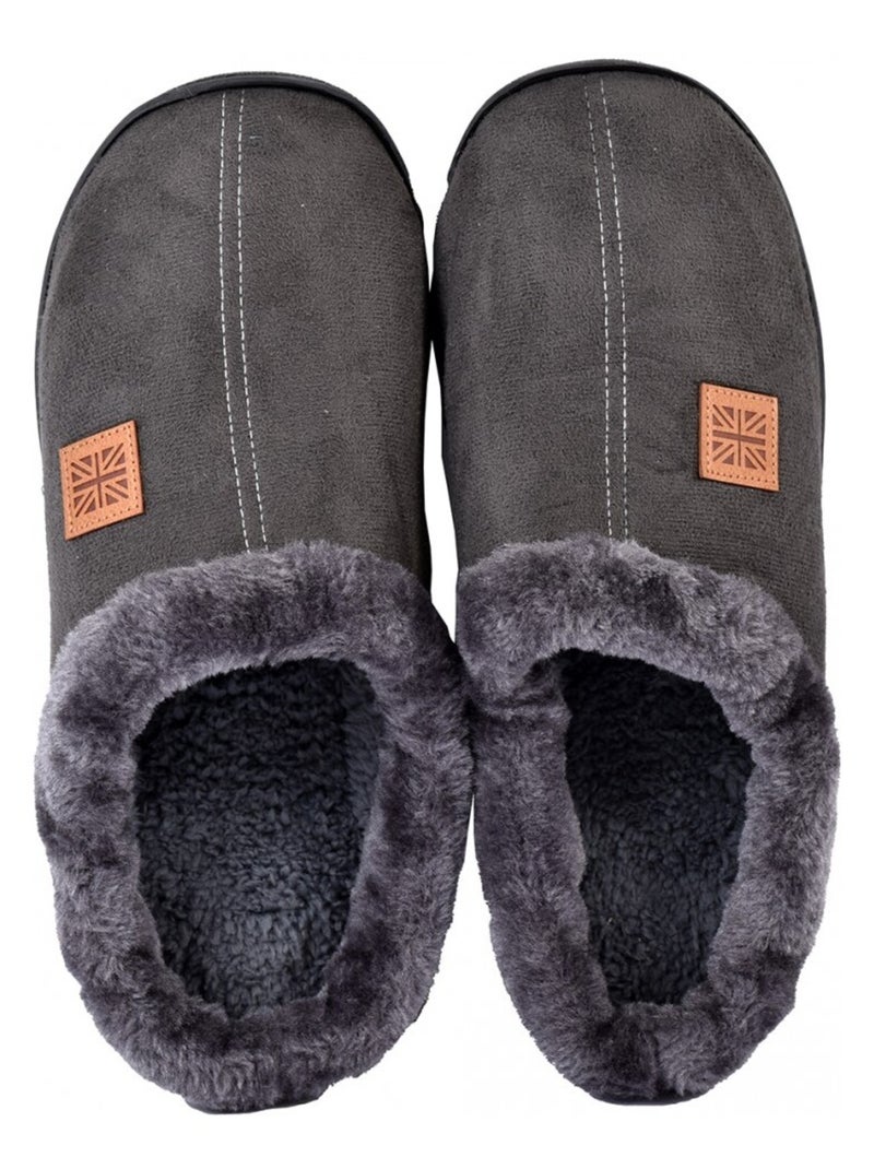 Pantufa homem camurça suedine Cinza - Kiabi