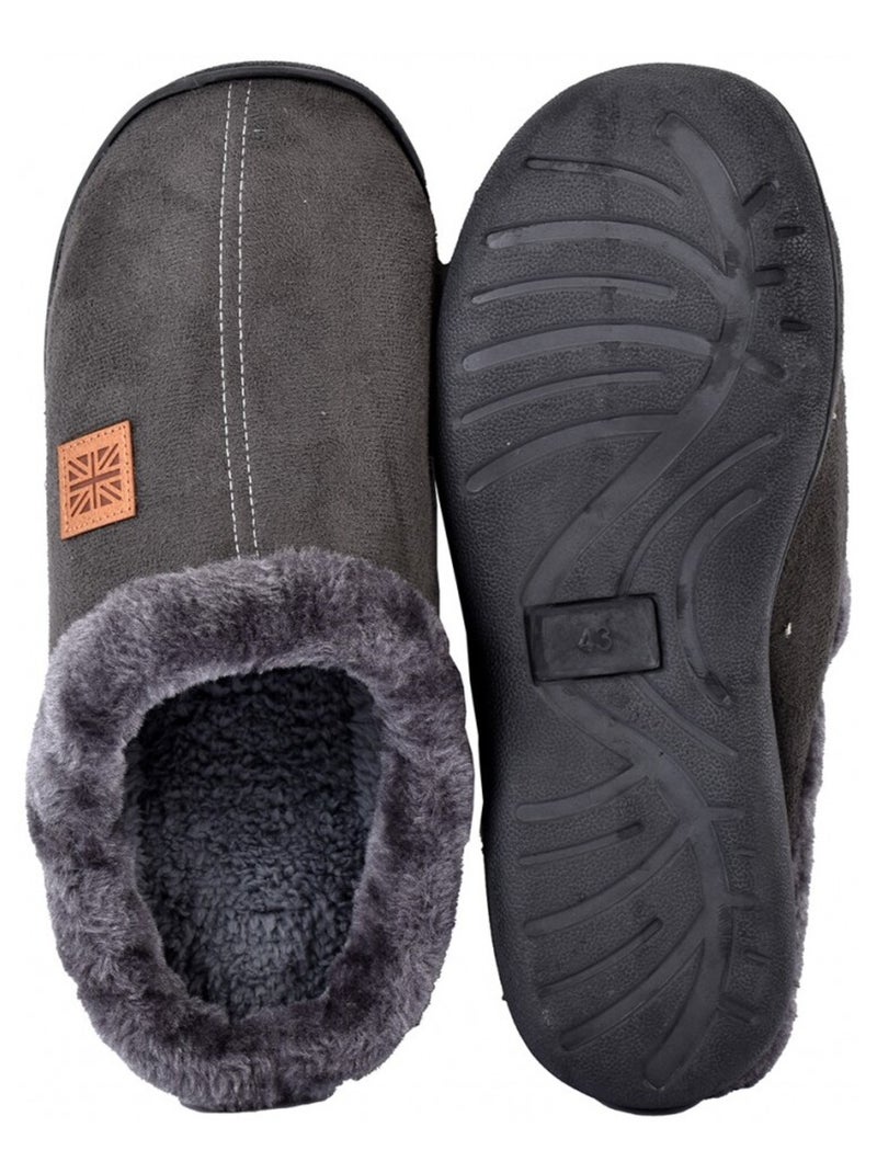 Pantufa homem camurça suedine Cinza - Kiabi