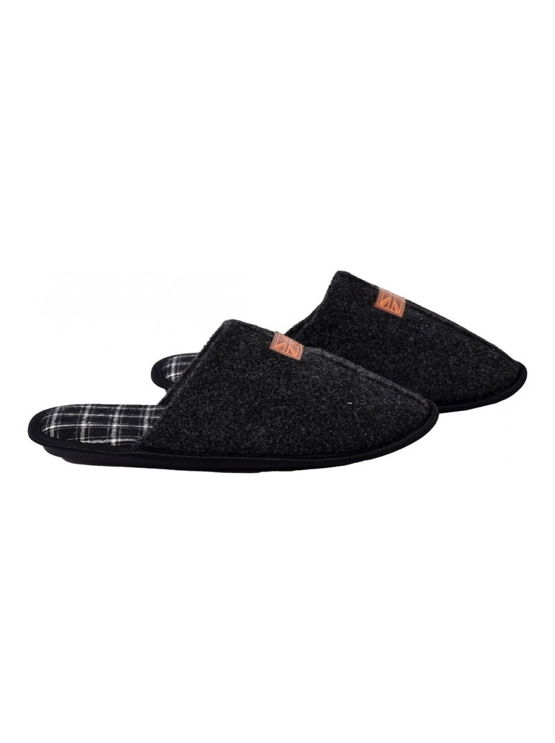 Pantufa homem camurça suedine Preto - Kiabi