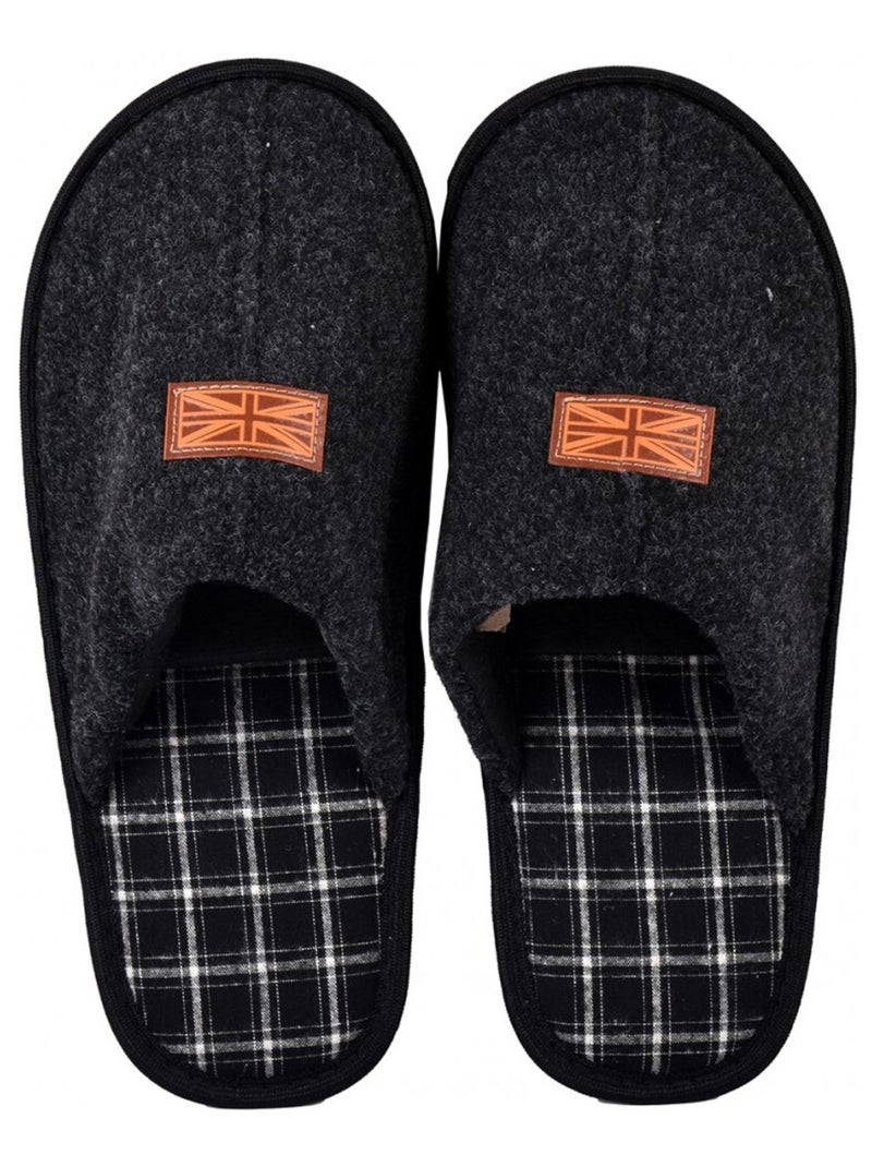 Pantufa homem camurça suedine Preto - Kiabi