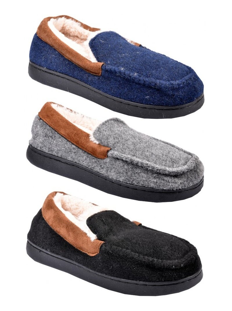 Pantufa homem charentaise premium Azul-marinho - Kiabi