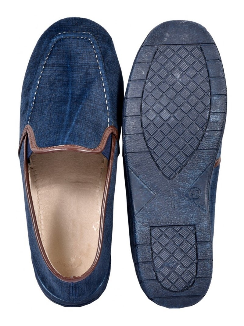 Pantufa homem charentaise premium Azul-marinho - Kiabi