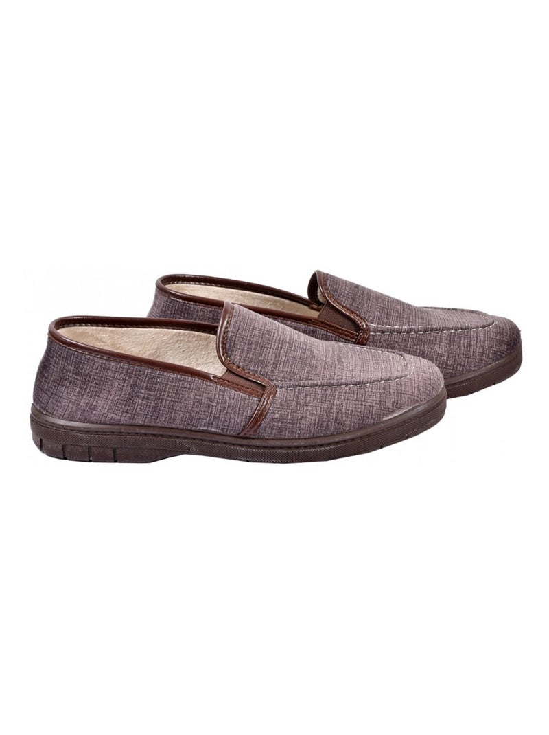 Pantufa homem charentaise premium Castanho - Kiabi
