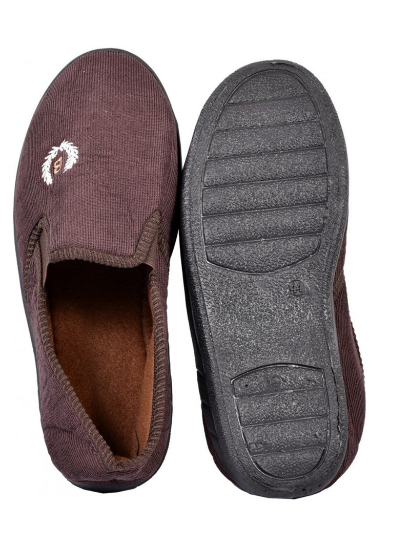 Pantufa homem charentaise premium Castanho - Kiabi