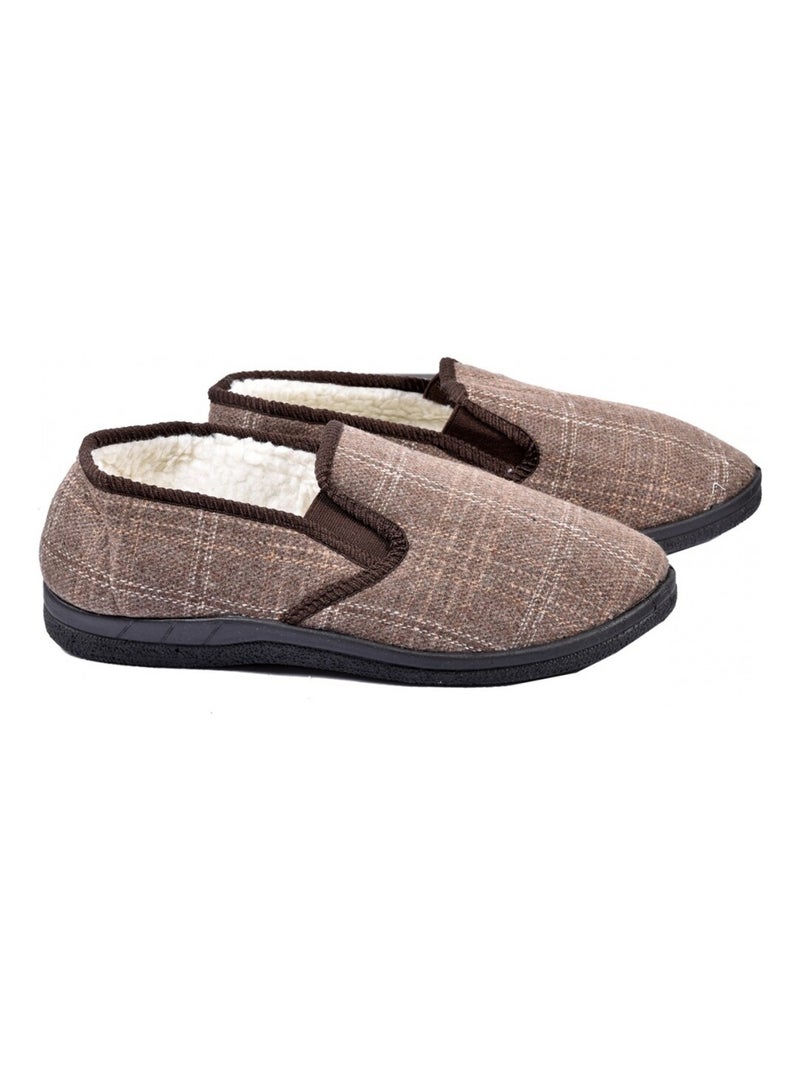 Pantufa homem charentaise premium Castanho - Kiabi